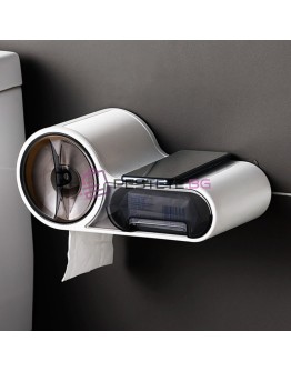 Диспенсър за тоалетна хартия с чекмедже за принадлежности